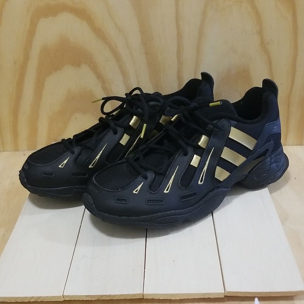 Adidas Men's Size 13 Eqt Gazelle Black & Gold Ath… - image 2